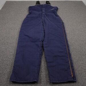 Berne Bib Overalls Womens Large Blue Cotton Duck Insulated Lined Workwear